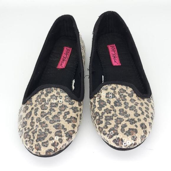 Betsey Johnson Leopard Slippers Womens Estimated Size 6 Based On Measurements - Picture 3 of 16